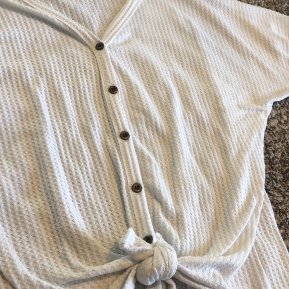 Short sleeve waffle knit top - Picture 2 of 2